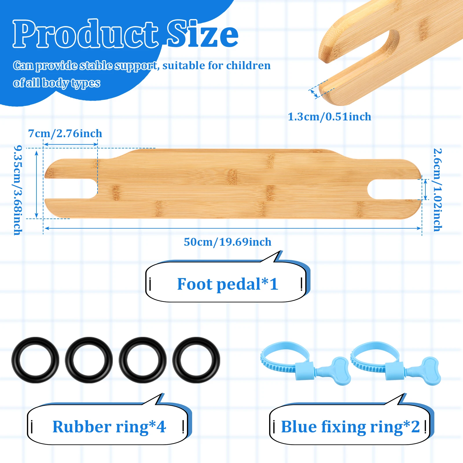 High Chair Footrest Bamboo Infant Seat Foot Rest Non-slip Stable Baby Adjustable Highchair Kids Furniture Accessories - 6