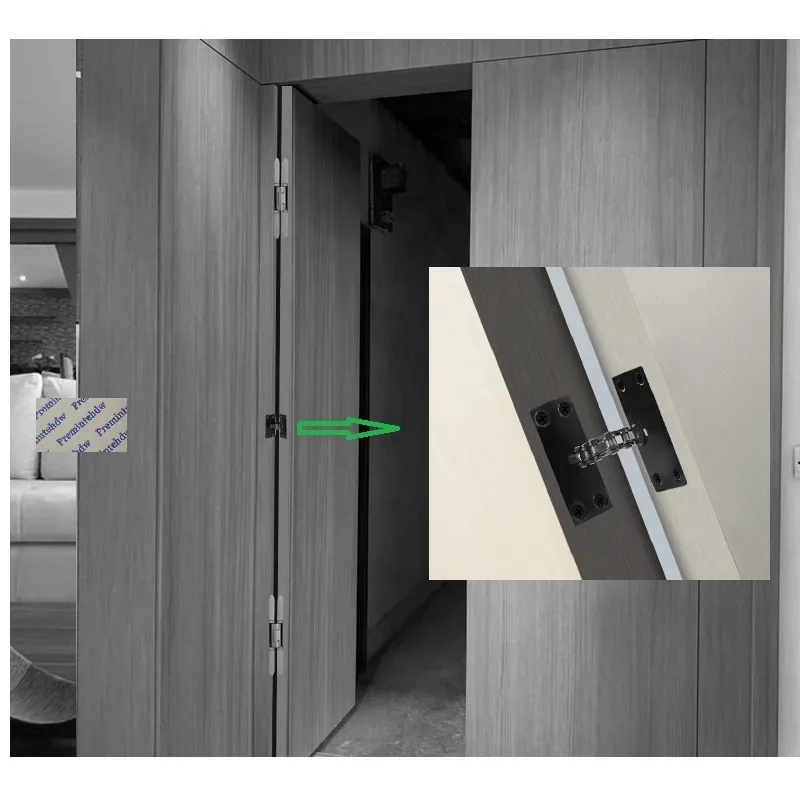 Spring Loaded Action Invisible Concealed Recessed Barrel Wooden Door Closer