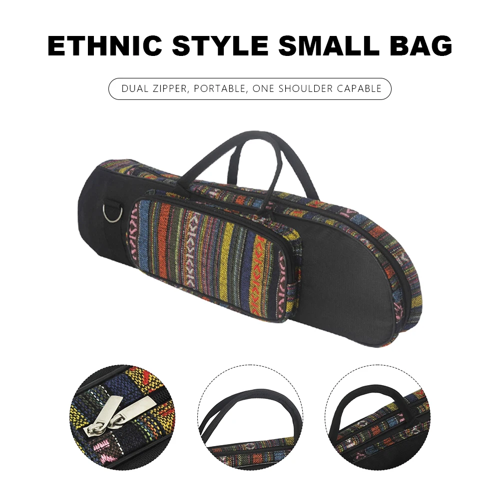 Ethnic Style Trumpet Bag Portable Oxford Cloth Waterproof Carrying Bag Wear-resistant Trumpet Instruments Accessories