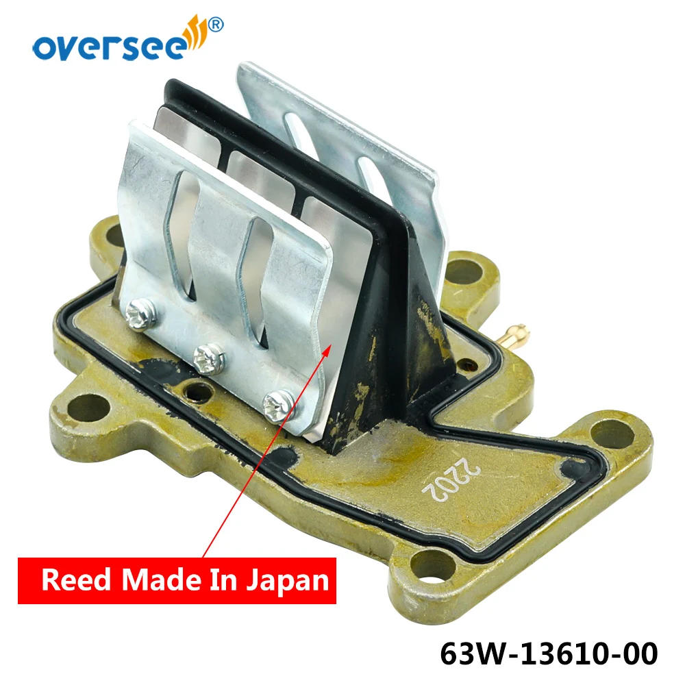 63W-13610-00 Reed Valve Assy Replaces For Yamaha Parsun Powertec 9.9HP 15HP Outboard Engine, Boat Motor 63V-13610