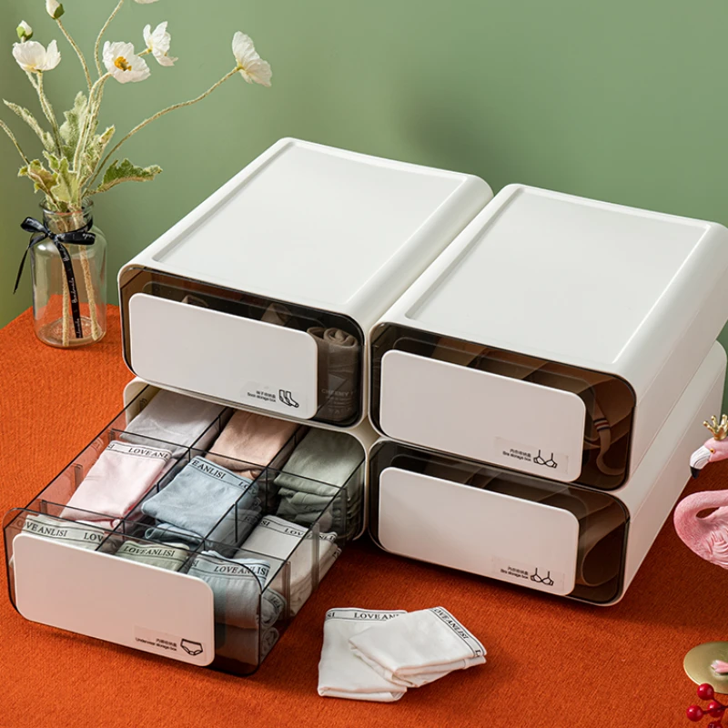 

Plastic Closet Drawer Organizer for Socks Home Separated Underwear Japanese Style Storage Box Bra Organizer Foldable Organizers