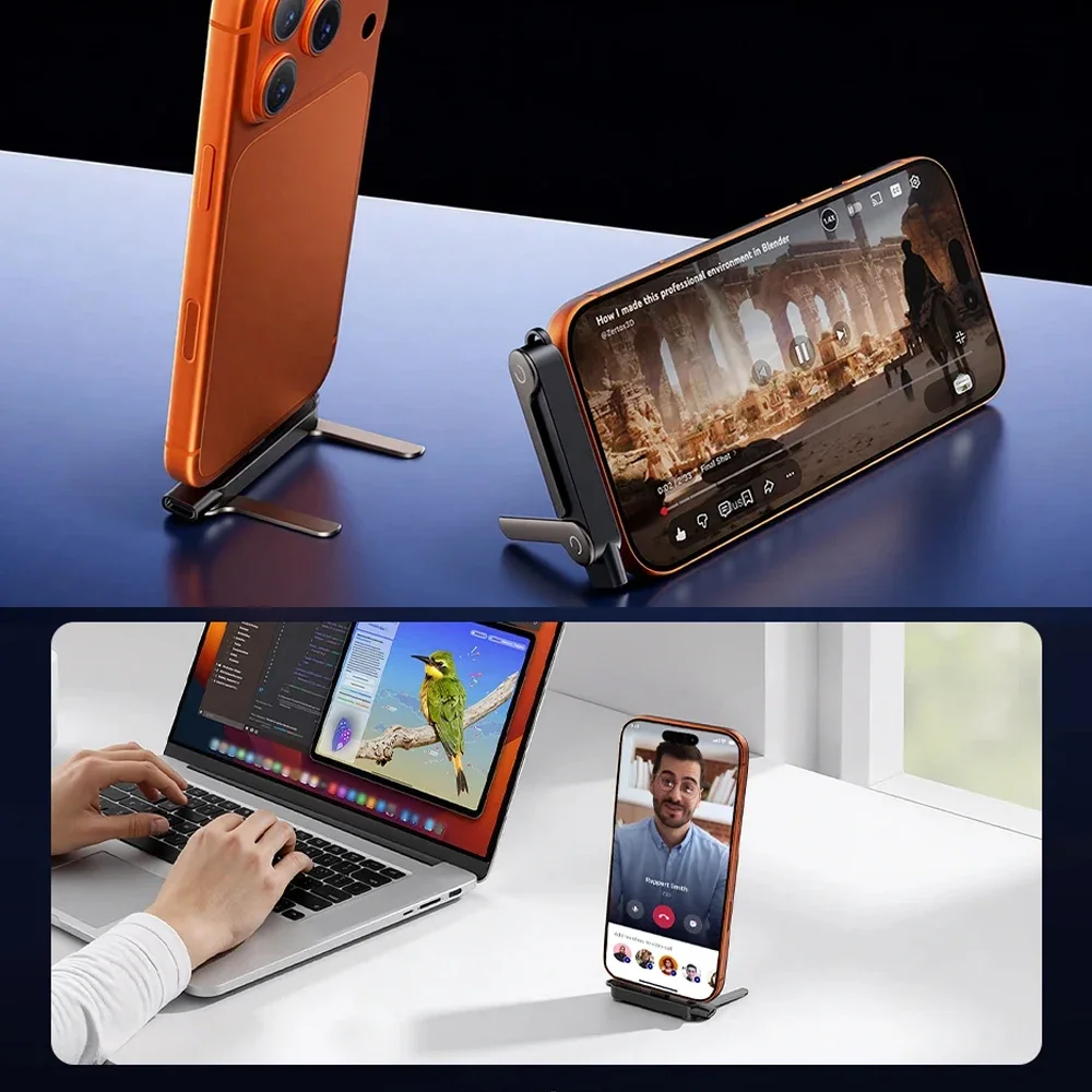 รูปสินค้า สายชาร์จ USB Type-C แบบแบน พร้อมขาตั้งพับได้ ชาร์จเร็ว 240W