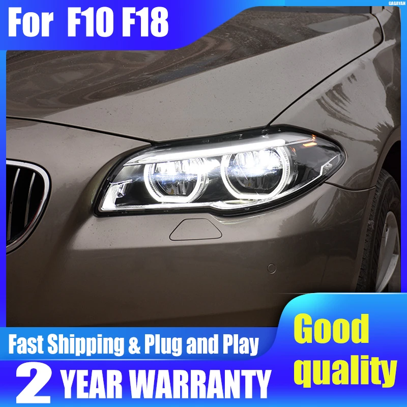 All LED Head Lights For BMW F10 F18 Headlights 2010-2016 520i 525i 530i ...