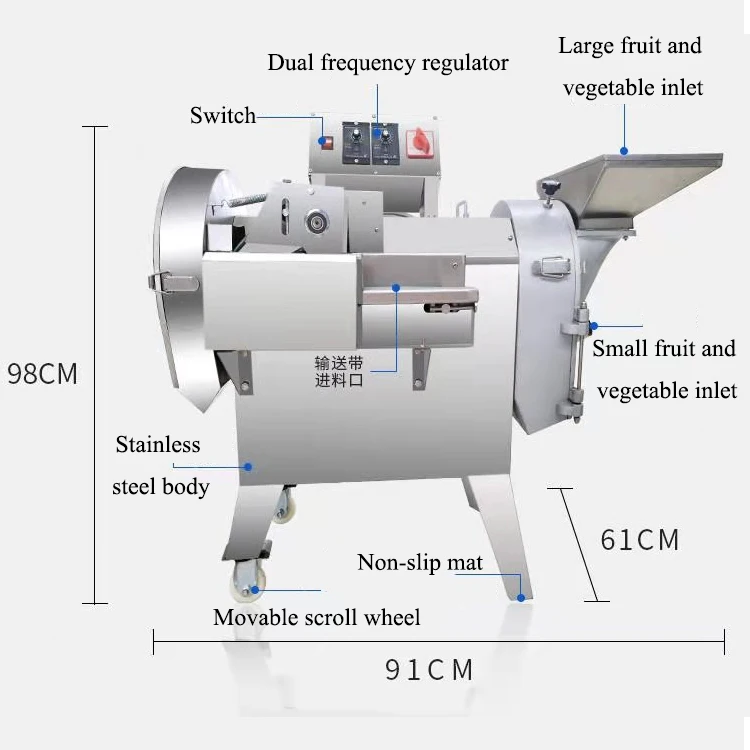 Description Picture 3 of itemVegetable Cutting Machine Commercial Used Electric Vegetable Cabbage Cutter Cube Cutting Machine