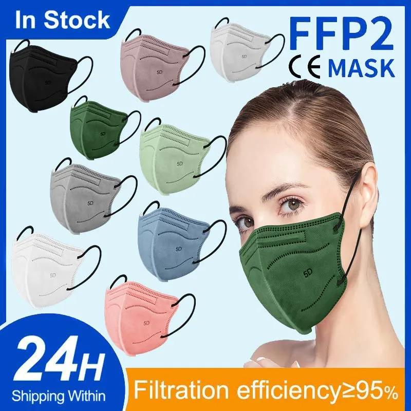 

KN95 Face Mask Security Protection Mascarilla ffp2 Mask Homologada Cubrebocas Kn95 Adult Protective KN95 Certificadas