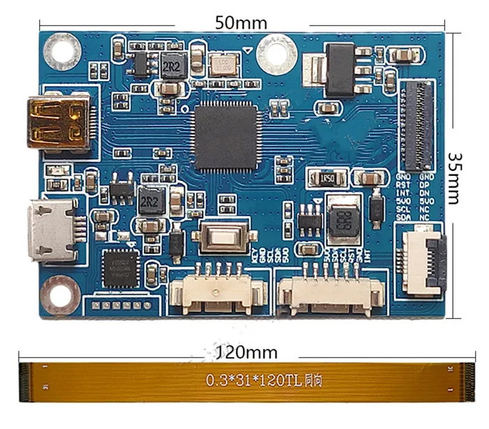 IPS 8.0 인치 31PIN HD TFT LCD 화면 MIPI 인터페이스 800(RGB)*1280 HDMI 호환 인터페이스-MIPI 드라이브 보드