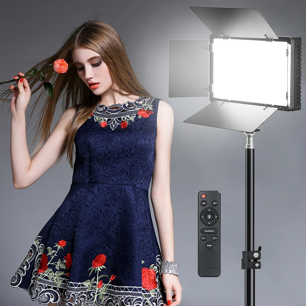 

LED Bi-Color Photo Studio Light Video Lighting Recording Photography Panel Lamp With Stand Tripod Remote For Youbute Game Live