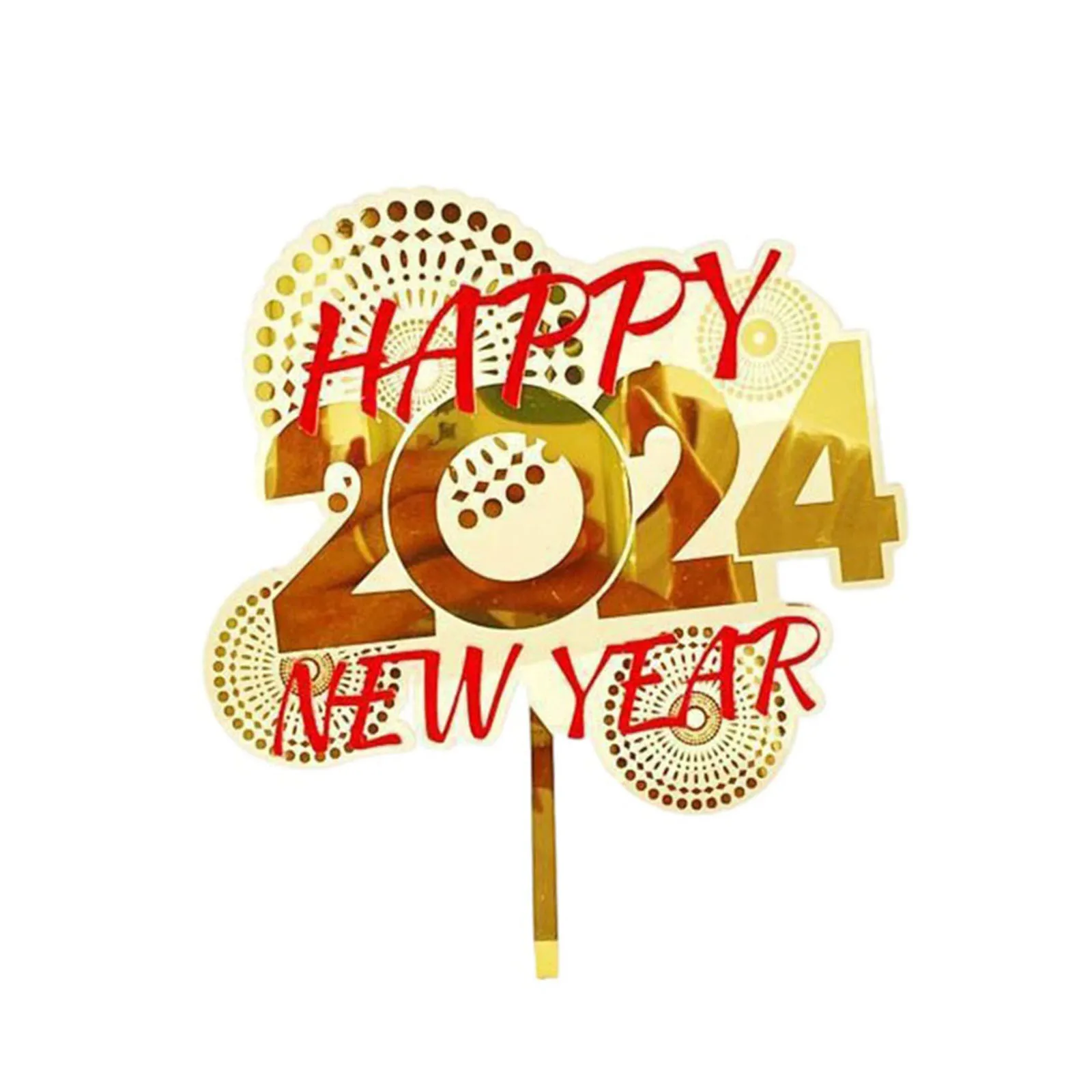 

Unique and memorable design Perfect for 2024 Happy New Year Elegant decoration for your cake Acrylic Party Decoration