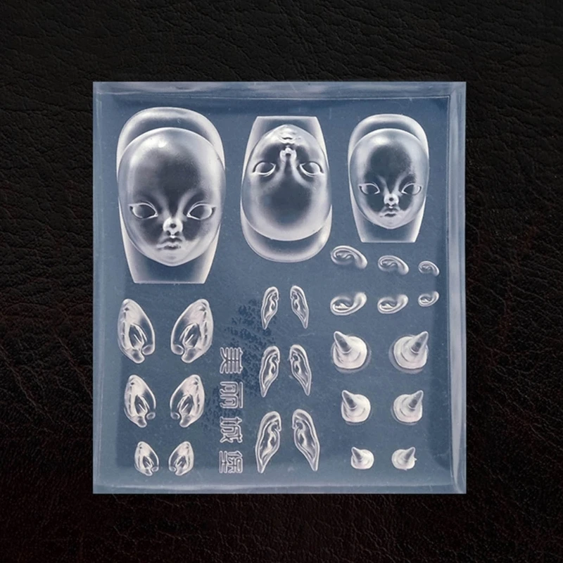 E06E Elf Ear Carving Moulds Elf Doll DIY Stamping Stencils DIY Manicure Accessories DIY Art Tools for Nair Art