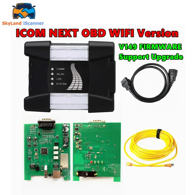 BMW용 오리지널 ICOM NEXT ICOM, 미니 쿠퍼, 와이파이 진단 도구, 최신 소프트웨어 프로그래밍 도구, 지지대 DOIP 수리 도구
