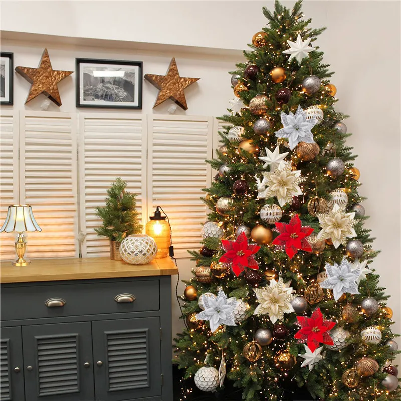 flores-artificiales-con-purpurina-para-navidad-adornos-para-rboles-de