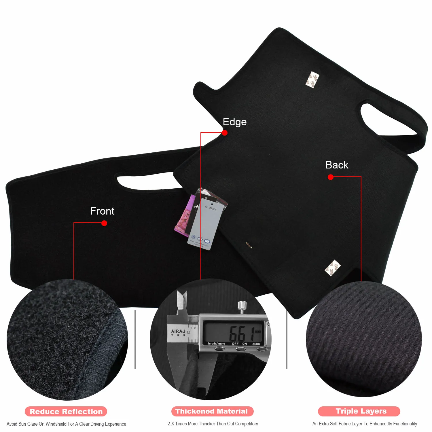 OEMASSIVE Toyota 4Runner 4.0L / 4.7L 2003-2009 Dashmat Dashboard Cover Dash Mat Pad Sun Shade Dash Board Cover Carpet 2004