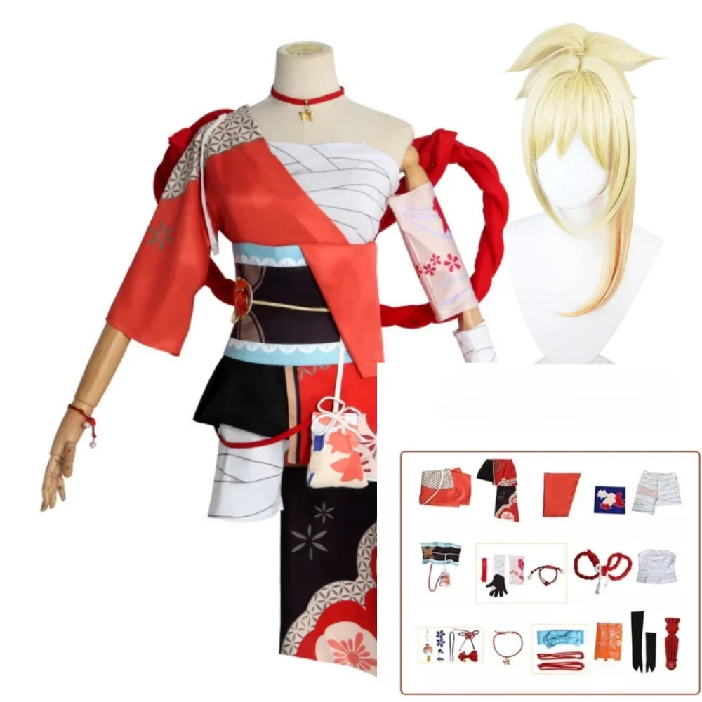 

Game Genshin Impact Yoimiya Cosplay Costume Halloween For Woman Clothes