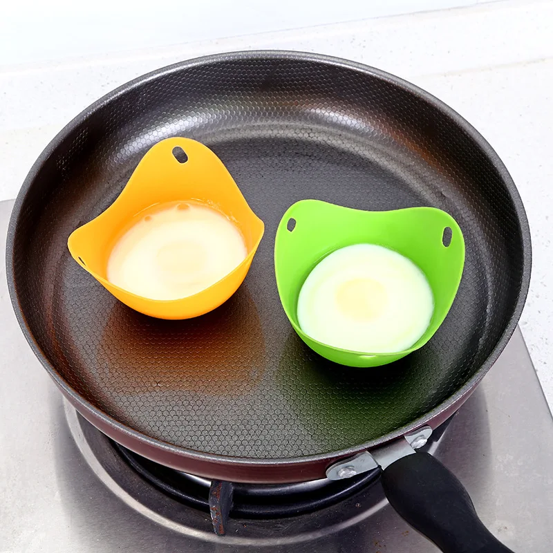 Description Picture 4 of item4pcs set Flexibe Silicone Egg Poacher Cook Poach Pods Kitchen Tool Baking Poached Cup