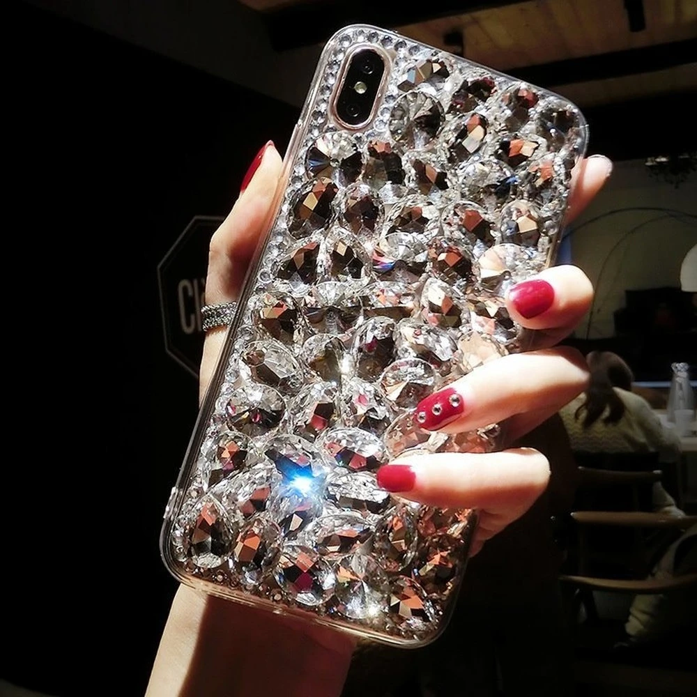 Luxury Bling Diamond Rhinestone Case for Xiaomi Redmi Note 12 Pro Note 11 Pro Plus Note 10 Pro for Redmi Note 11 4G 12 10 9 8 7