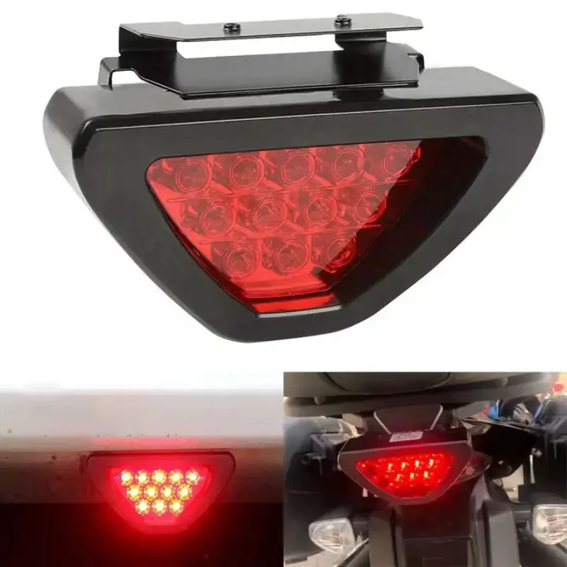 자동차 경고 삼각형 LED 브레이크 라이트 범용 12V 레드 LED 플래시 테일..