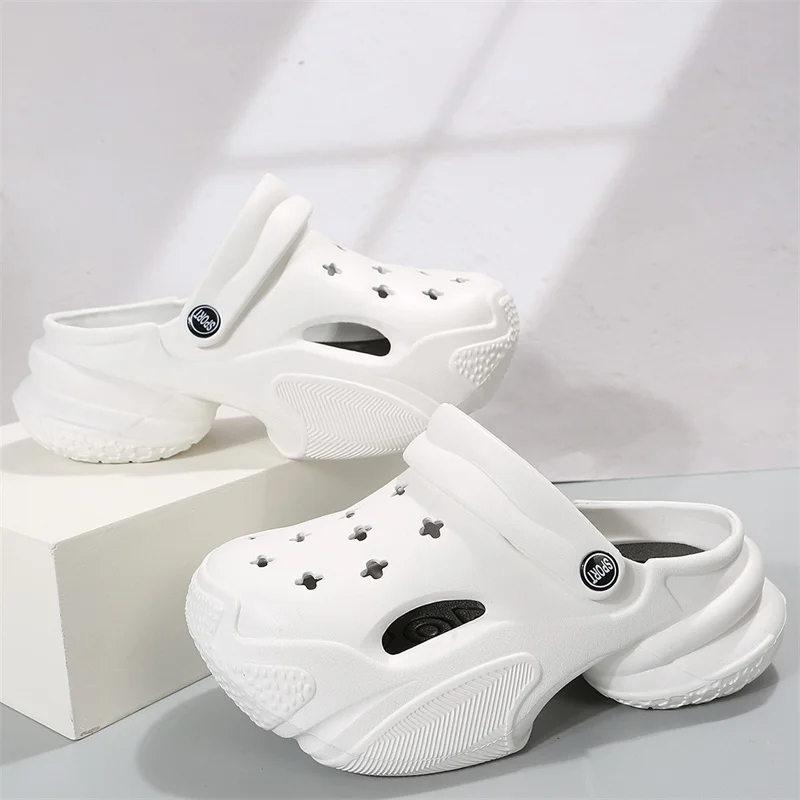 2023 New Summer Women Wedges Platform Men Slippers Garden Shoes Outdoor Beach Sandals Home Women Quick Dry Slippers Thick Sole