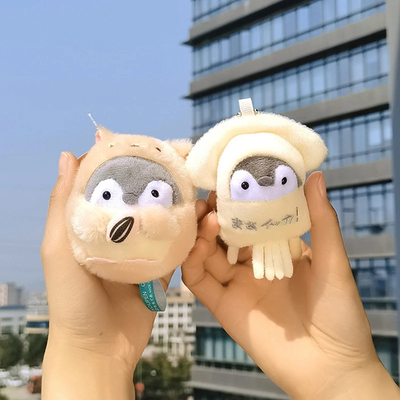 

Breakfast Series Toast Boiled Egg Penguin Plush Doll Keychain Kawaii Animal Octopus Bag Pendant Soft Stuffed Plush Toys