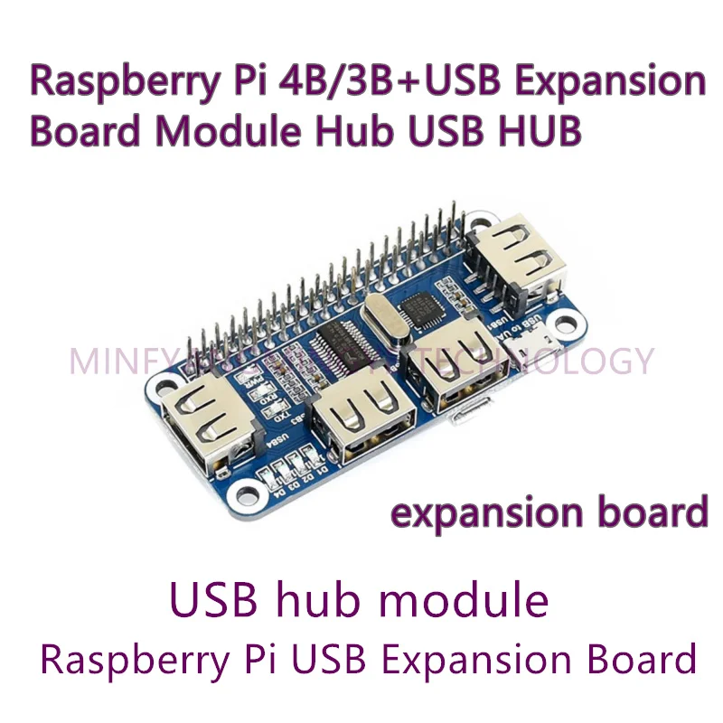 1 Pz/Lotto Usb-Hub-Hat Raspberry Pi 4B/3B + Hub Modulo Scheda Di Espansione Usb Hub Usb