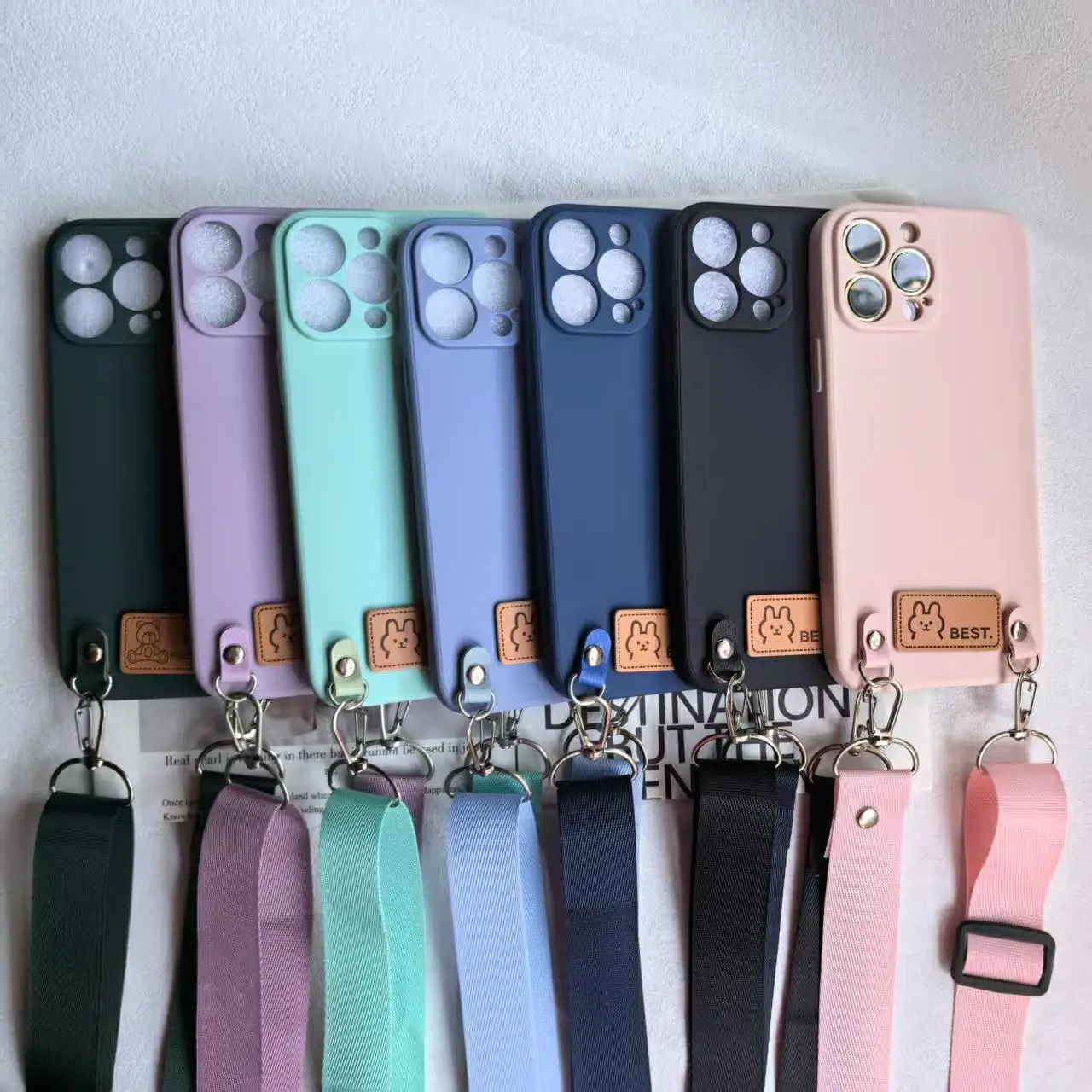 Versatile Crossbody Lanyard Necklace and Wrist Strap Phone Case with Cord Cover