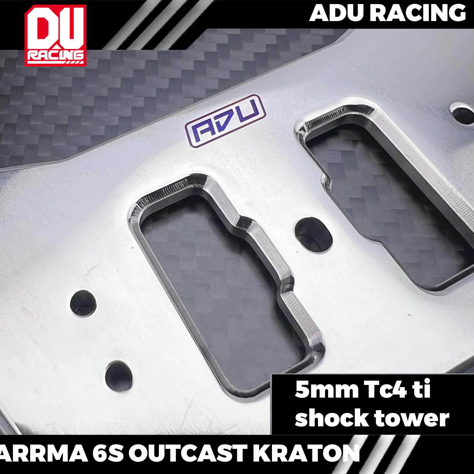 ADU Racing shock TOWER CNC TC4 ti FOR ARRMA 6s KRATON EXB V2 AND