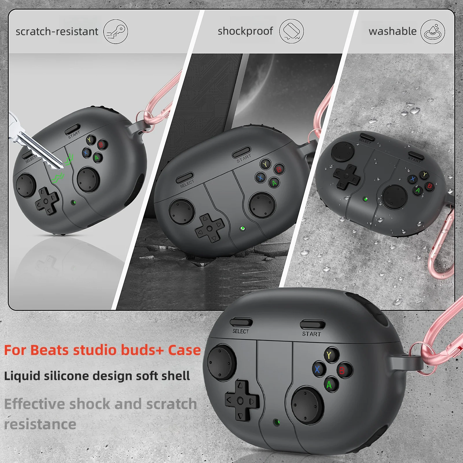 Custodia Per Beats Studio Buds + (2023)/ Beats Studio Buds Capa Cute Cartoon Game Console Design Custodia In Silicone Per Beats Studio Buds