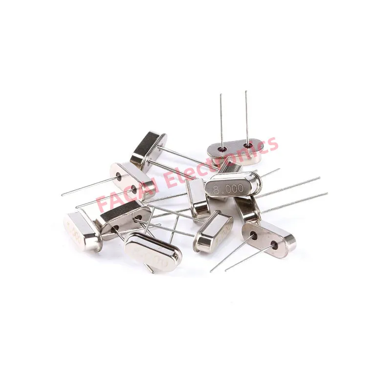 10pcs/lot 8.000M 8.000MHZ 8MHz 8 MHZ Quartz Crystal Resonator Passive Oscillator HC-49S