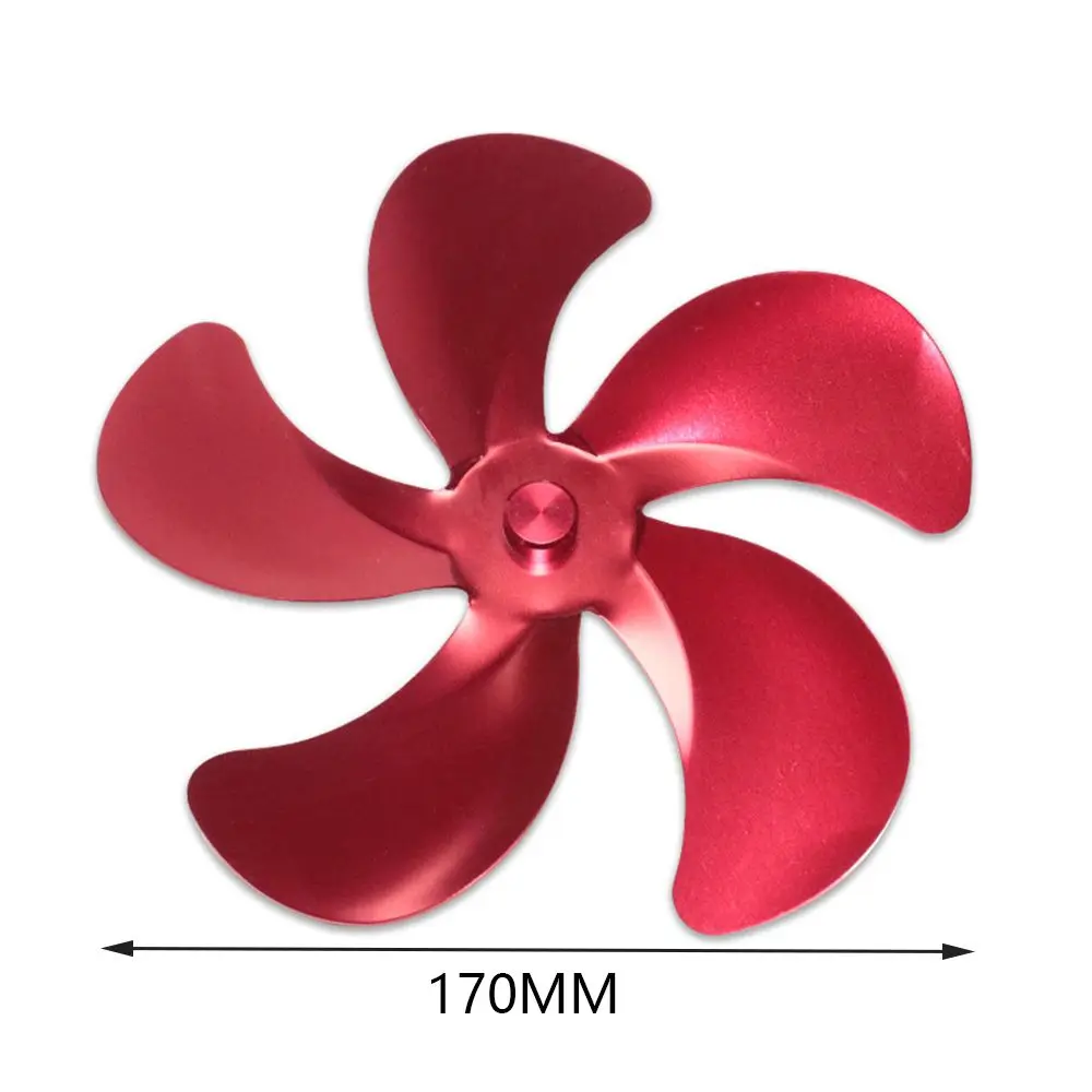 5 Blades Fire Heat Fan Replacement for Log Burner Wood Stove Fireplace Heat Powered stove fan