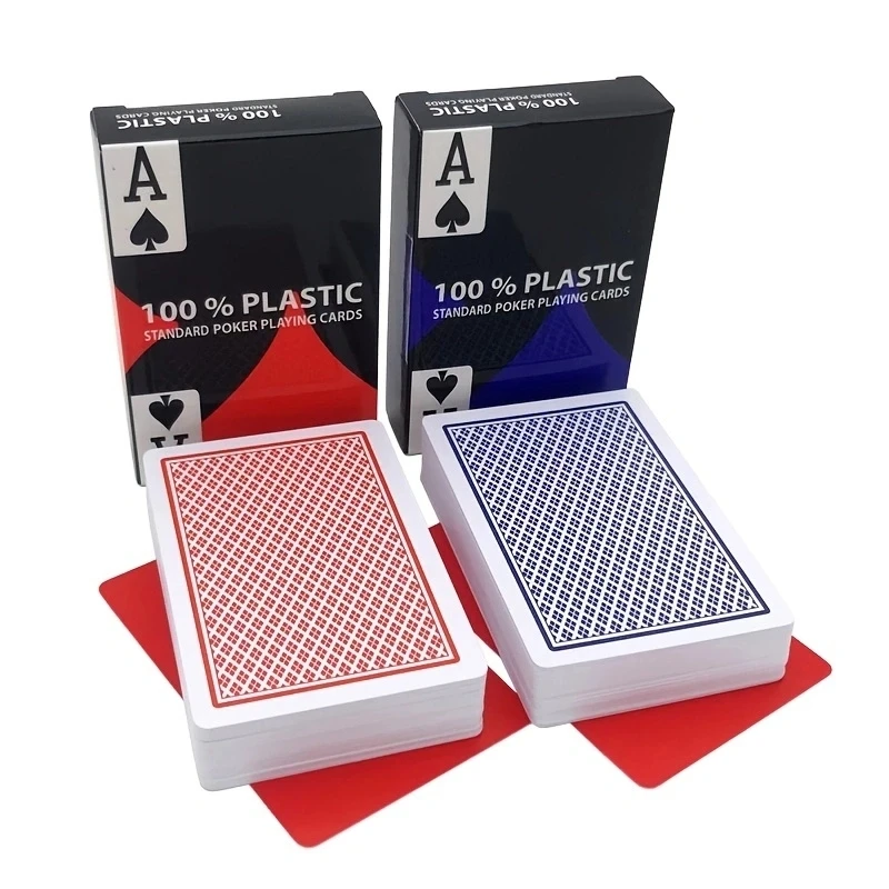 2 pcs of plastic playing cards PVC narrow card frosted waterproof premium game Entertainment 8.8CMX5.8CM/3.46*2.28inch playing cards plastic playing cards