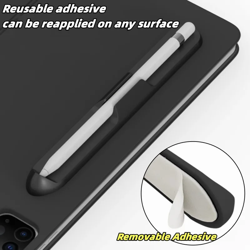 Porta-lápis Silicone para Tablet Stylus Caneta Ranhura Magnética Cor Sólida para Apple Pencil ou Geração e Samsung s6 Lite s7 s8 - Imagem 6