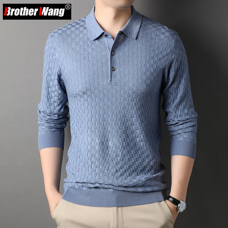 Autumn Men's Thin Long Sleeve Knitted Sweater Classic Style Business Casual Cardigan Pullover Sweater Male Brand Clothing