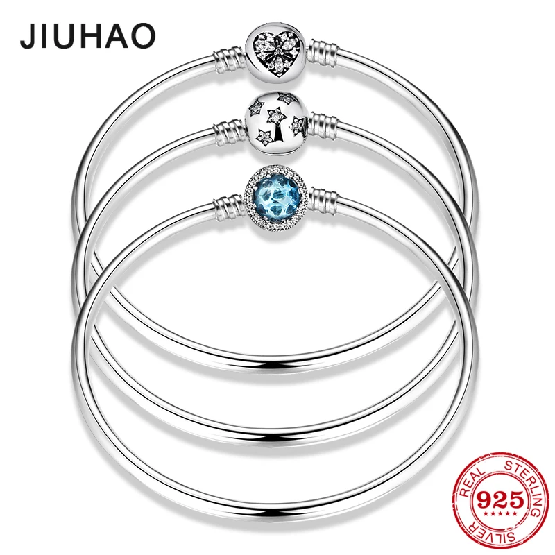 925 Sterling Silver Charm LOVE Pink Rose Bracelets Bangles Diy Fashion Jewelry Womens Accessories Trendy Jewelry Gift