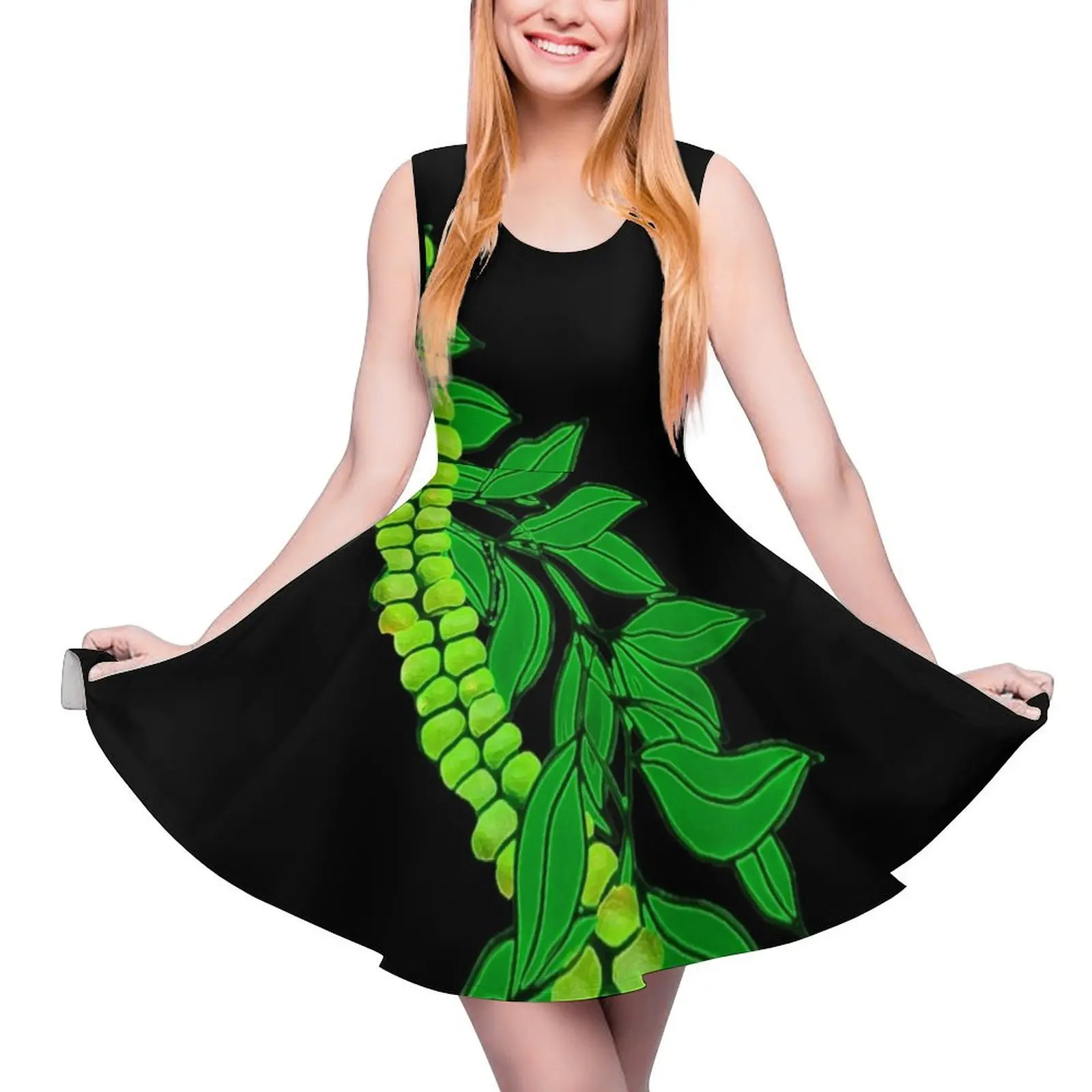 Maile and Mokihana Sleeveless Dress summer womens suit birthday dress fairy dress