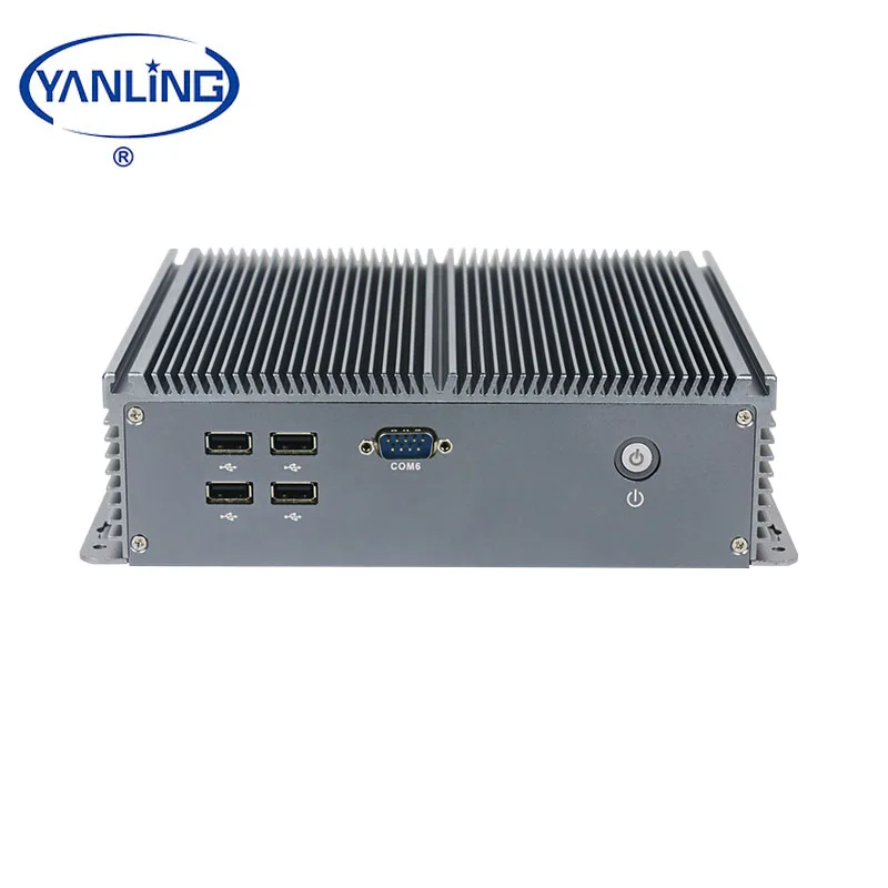 신제품 YANLING 임베디드 컴퓨터 IBOX-206 PLUS J1900 쿼드 코어 팬리스 산업용 PC 터치스크린 32G/64G/128G SSD 재고 있음