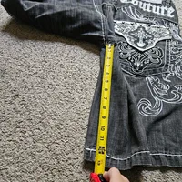 Y2K New Popular Denim Shorts Patch Vintage Shorts Men Women Street Hip Hop Fashion Harajuku Punk Loose High Waist Wide Leg Pants - Image 5