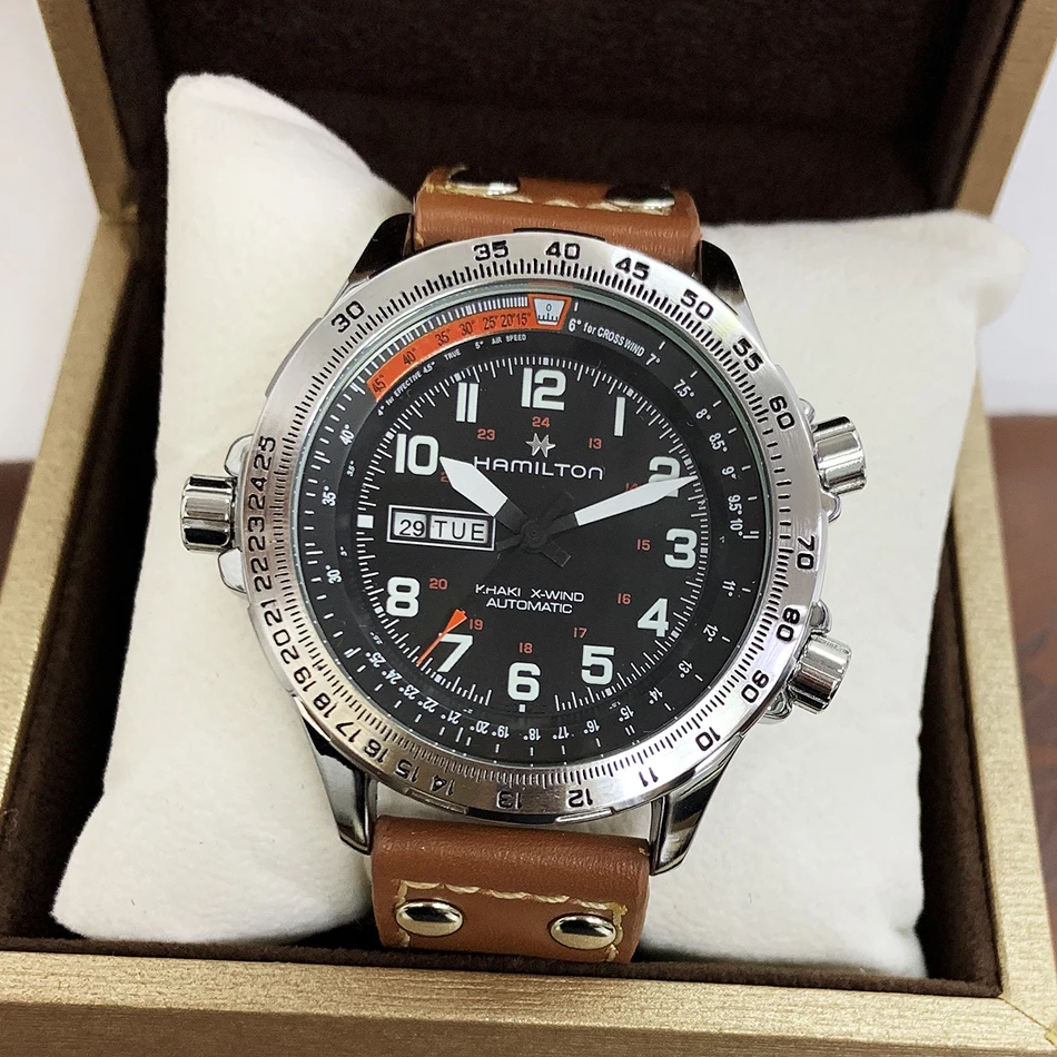 Doppio Calendario Da Uomo Army Green Luminoso Nero Blu Camouflage Leather Canvas Straps Watch Bracciale