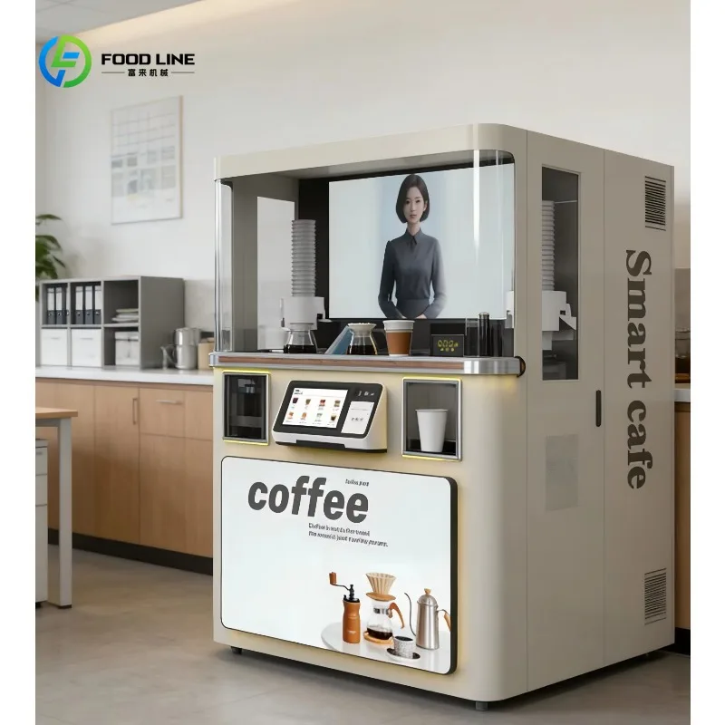 Macchina da Caffè Robotica Self-Service 24H Personalizzata, Funzionamento Autonomo, Alto ROI, Robot Intelligente per Caffè per Investimenti Commerciali - immagine 2
