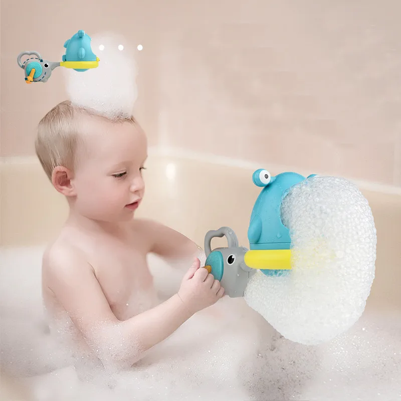 

Children Soap Dispenser Bath Machine Blowing Bubble Baby Bath Aerator Foam Maker Cute Shark Crab Bathtub Soap Machine Bathroom S