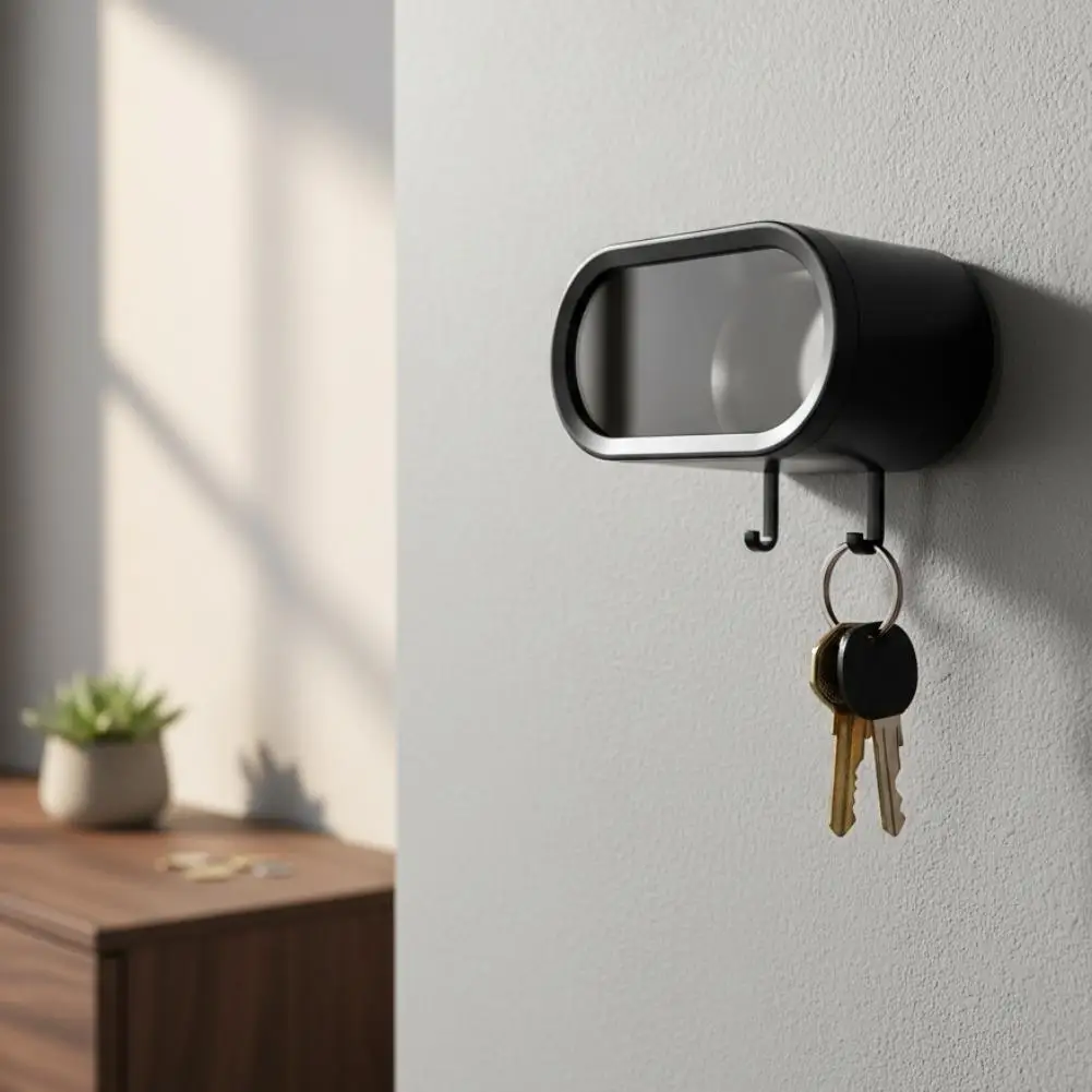 Key Organizer LED Light Key Holder Hook Wall Mount Key Hanger For Garage Entryway