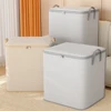 Large Capacity Household Quilt Storage Box Foldable Clothes Quilt Storage Bag with Zipper Non-Woven Bedroom Dormitory Mobile Box 5