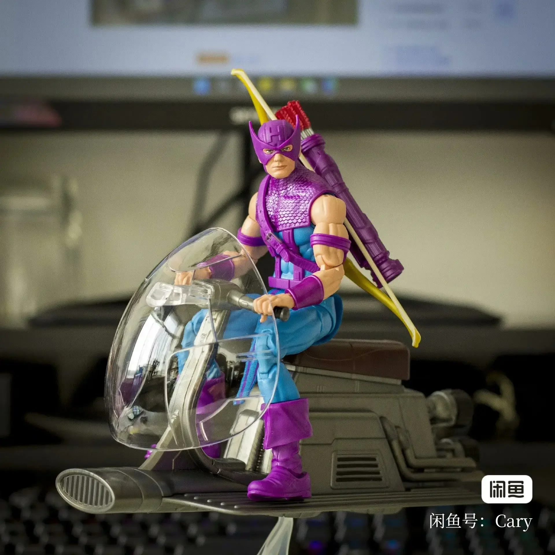 Marvel 6 Pollici Legends Toy Hawkeye Flying Motorcycle Carrier Original Action Figure Statue Model Ornament Collection Regalo Per Bambini