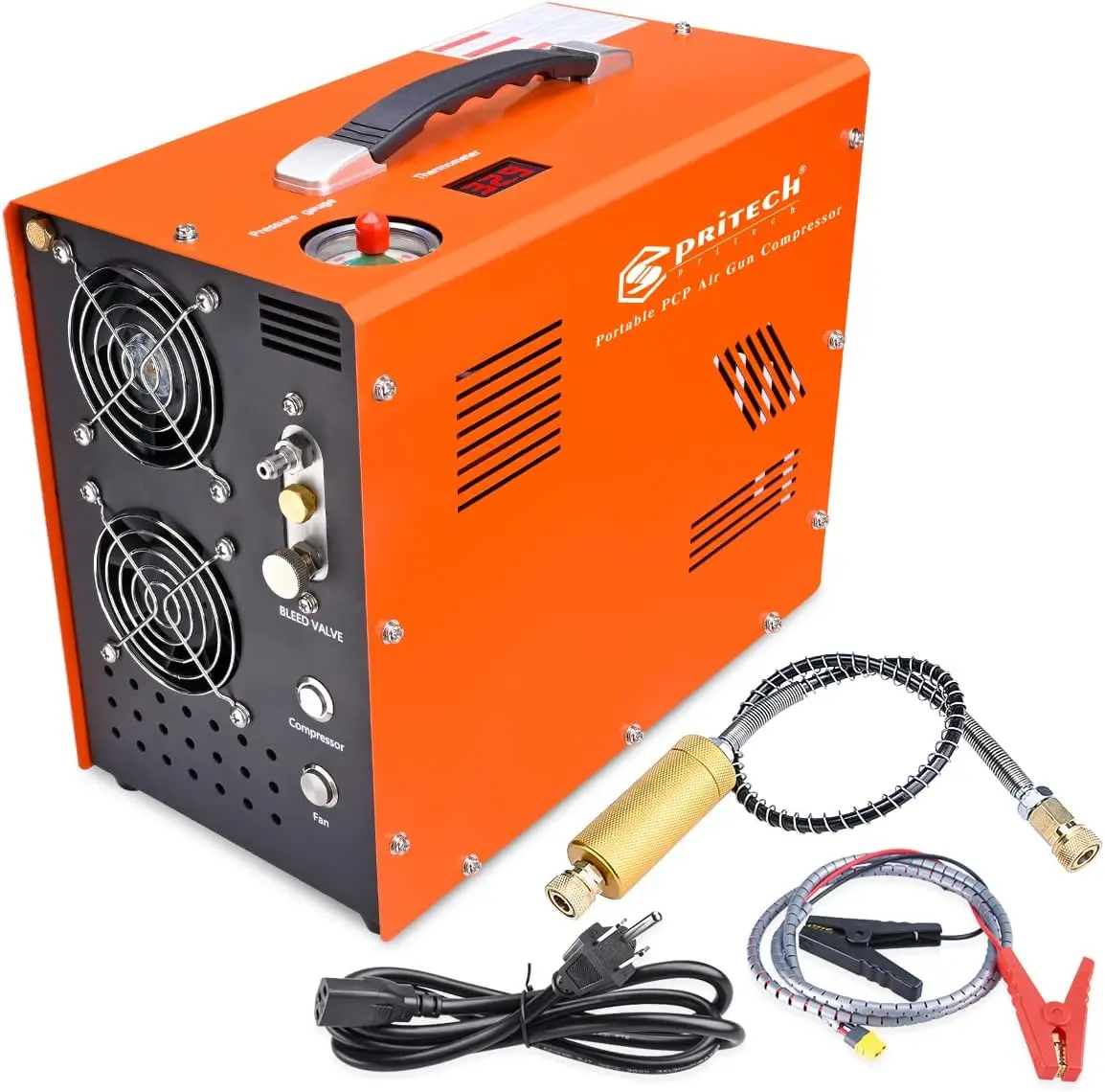 

PCP Air Compressor,Auto-Stop 4500Psi/30Mpa Oil/Water-Free Air Gun and Paintball Tank with Water/Oil Separator,Built-in Power Ad