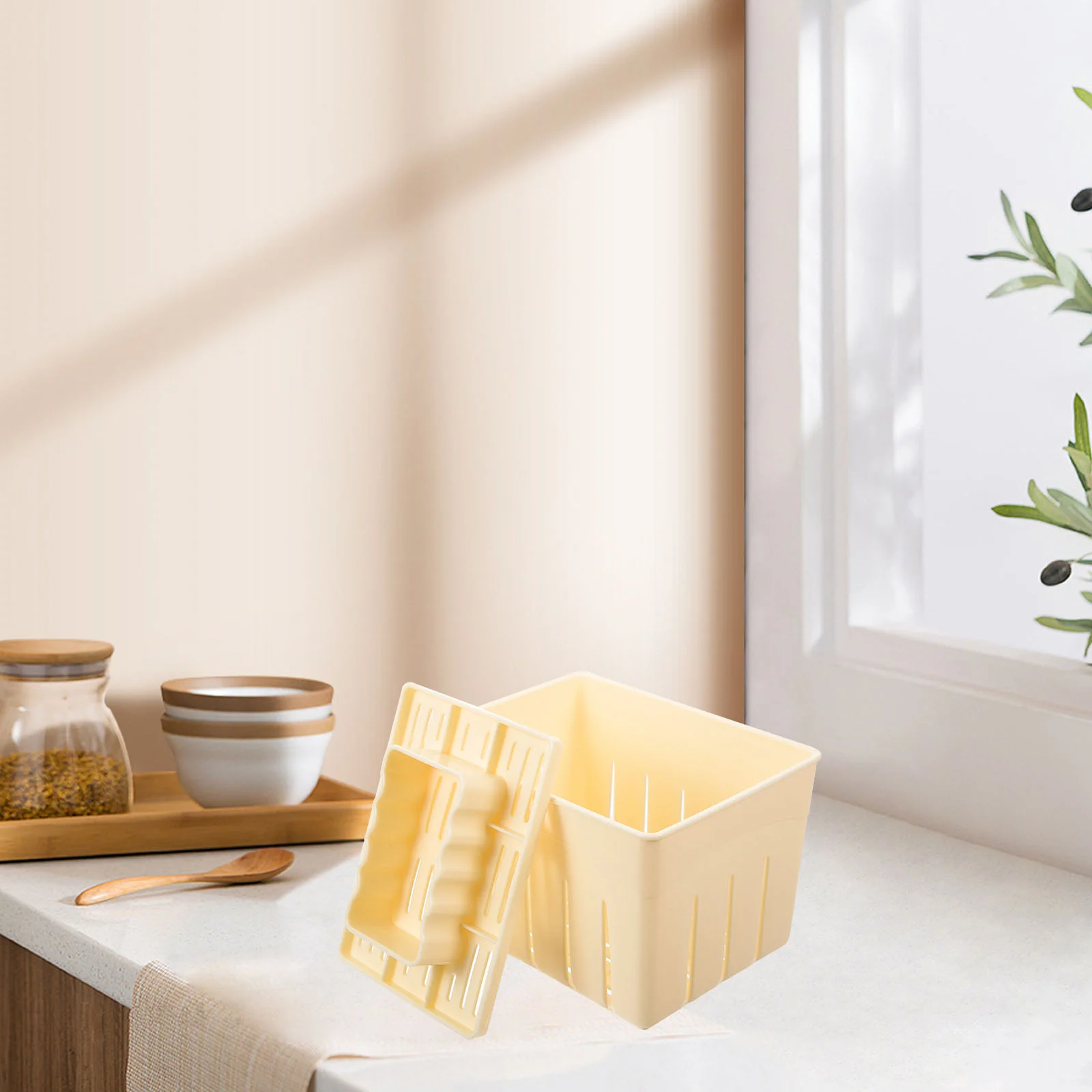

Soybean Curd Making Mold Plastic Tofu Press Mold Convenient Bean Curd Making Tool Home Supplies