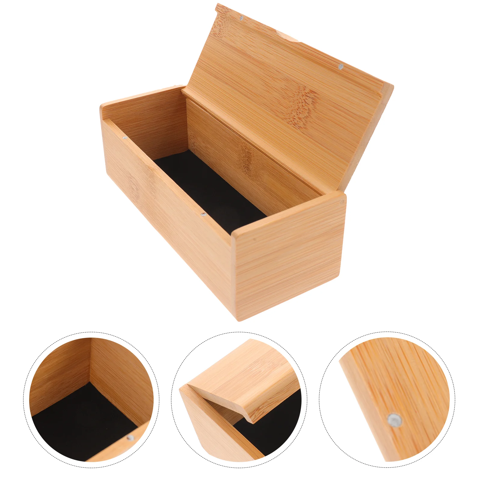 

Bamboo Box for Keepsakes Crafts Bamboo Storage Box Jewelry Organizer Watch Glasses Storage Box