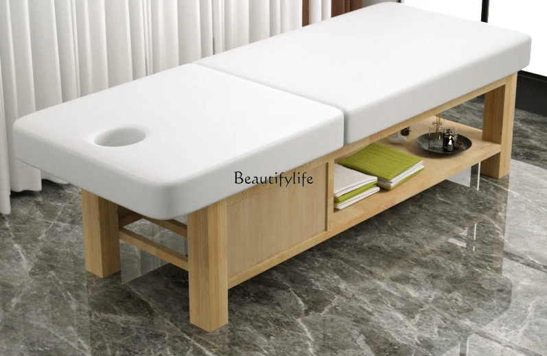 Thai Water Circulation Shampoo Chair for Hair Salon Massage Massage Bed Multifunctional Solid Wood