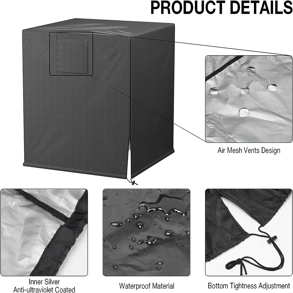Air Conditioner Cover For Outside Unit Universal Veranda Winter AC Furniture Central Waterproof  Dust-Proof Outdoor Vent Full 3