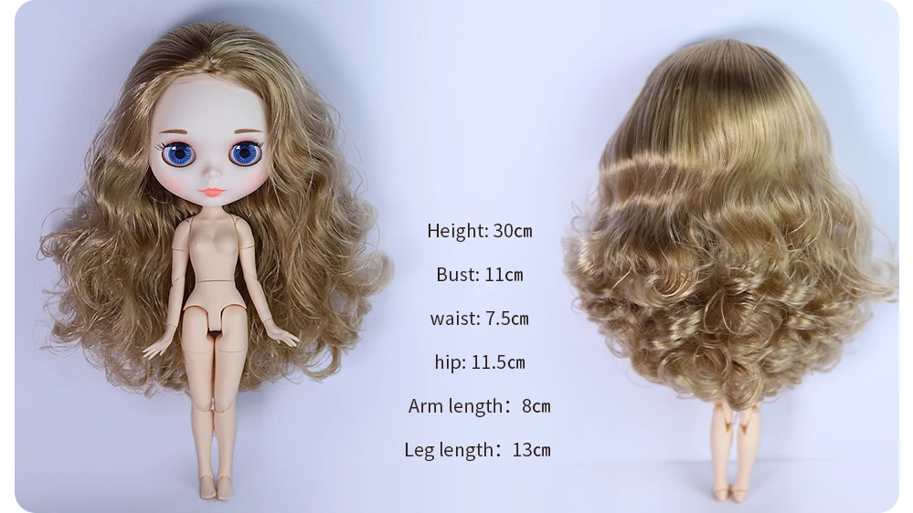 Jess – Premium Custom Neo Blythe Doll with Blonde Hair, White Skin & Matte Cute Face 3