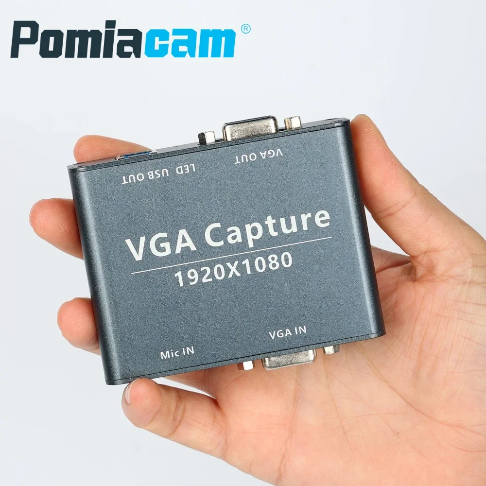 VGA to USB capture 1080P audio and video capture with Video Capture Card support UVC/UAC standard --VGA LOOP output