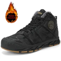 Men Winter Snow Boots Super Warm Men Hiking Boots Waterproof Men's Boots Outdoor Sneakers Non-slip Rubber Men's Work Ankle Boots