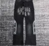 men triangle embroidery patches distressed jeans 2